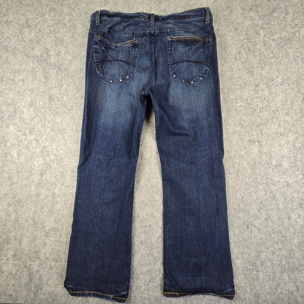 Ocean Pacific OP Mens Bootcut Jeans Dark Wash Blue Denim 38x28